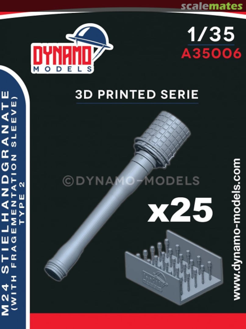 Boxart M24 STIELHANDGRANATE WITH SQUARED FRAGMENTATION SLEEVE (25PCS) A35006 Dynamo Models Boxart M24 STIELHANDGRANATE WITH SQUARED FRAGMENTATION SLEEVE (25PCS) A35006 Dynamo Models