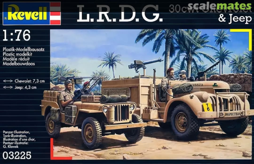 Boxart L.R.D.G. 30cwt Chevrolet & Jeep 03225 Revell Boxart L.R.D.G. 30cwt Chevrolet & Jeep 03225 Revell