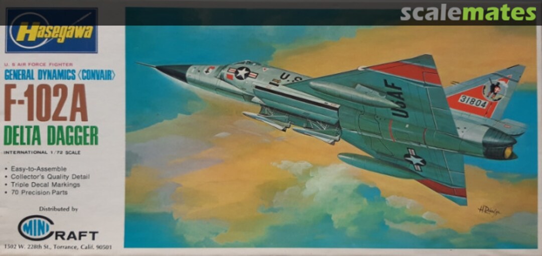 Boxart General Dynamics (Convair) F-102A Delta Dagger JS-047 Minicraft Hasegawa Boxart General Dynamics (Convair) F-102A Delta Dagger JS-047 Minicraft Hasegawa