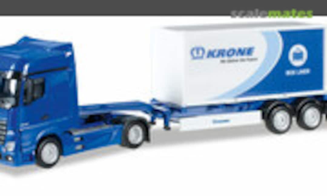 Mercedes Benz Actros Plattencontainer-Sattelzug &quot;Krone&quot; (Herpa 925693)