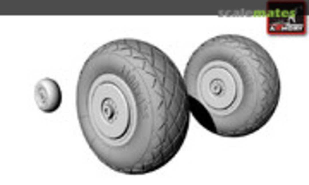 1:48 Tupolev Tu-2 wheels (late tires pattern) (Armory AW48001) AW48001