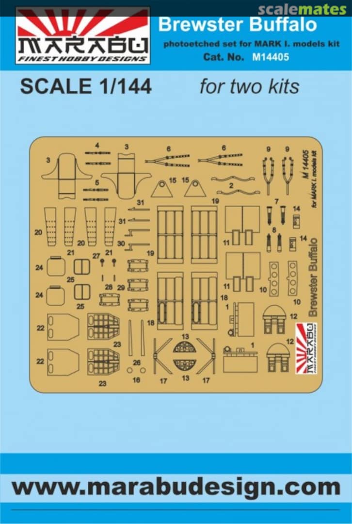 Boxart Brewster buffalo photo etch set m14405 Marabu Boxart Brewster buffalo photo etch set m14405 Marabu