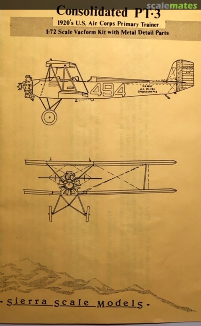 Boxart Consolidated PT-3 72-06 Sierra Scale Models