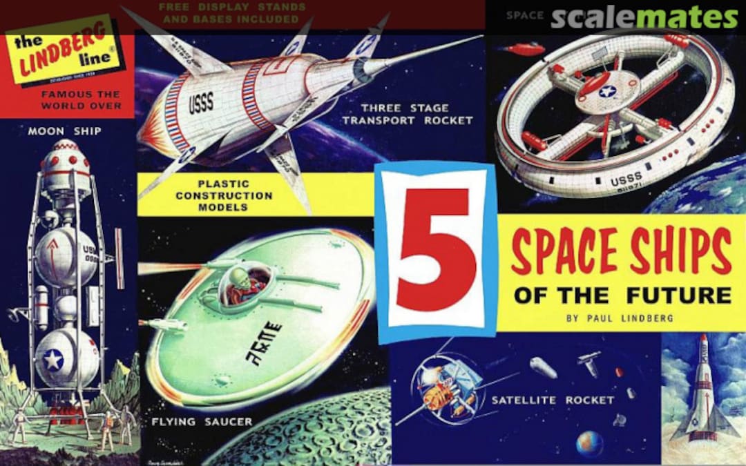 Boxart 5 Space Ships of the Future GB-103 Lindberg Boxart 5 Space Ships of the Future GB-103 Lindberg
