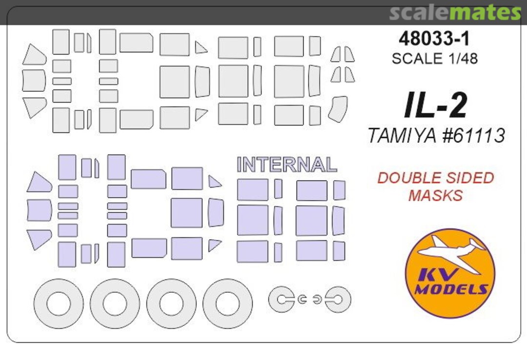 Boxart Ilyushin Il-2 + wheels masks 48033-1 KV Models Boxart Ilyushin Il-2 + wheels masks 48033-1 KV Models