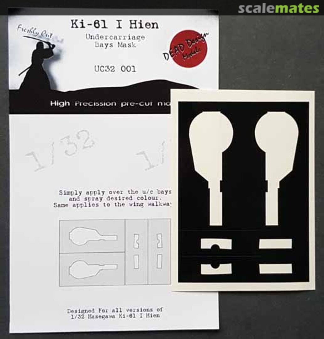 Boxart Ki-61-I Hien - Undercarriage Bay Masks UC32001 DEAD Design Models Boxart Ki-61-I Hien - Undercarriage Bay Masks UC32001 DEAD Design Models