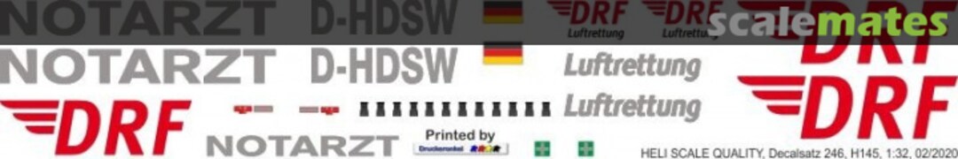 Boxart H145 / EC 145T2 - DRF - D-HDSW Decal 246 Heli Scale Quality Boxart H145 / EC 145T2 - DRF - D-HDSW Decal 246 Heli Scale Quality