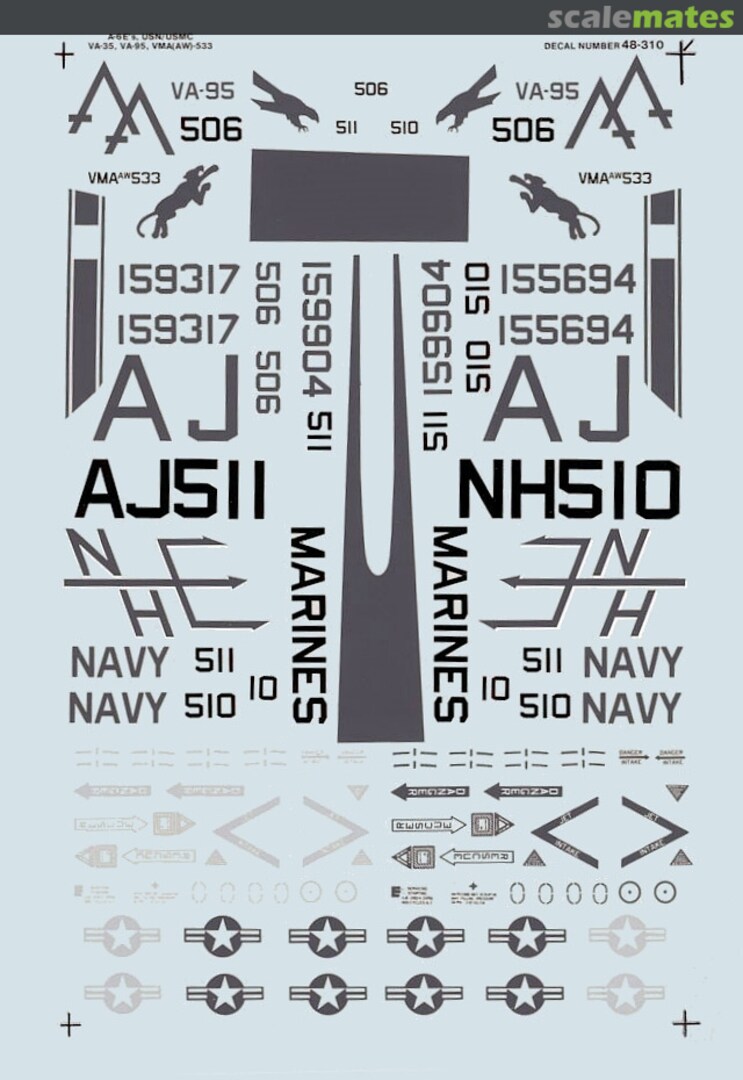 Boxart A-6E Intruders (Lo Viz) USN/USMC 48-310 SuperScale International Boxart A-6E Intruders (Lo Viz) USN/USMC 48-310 SuperScale International
