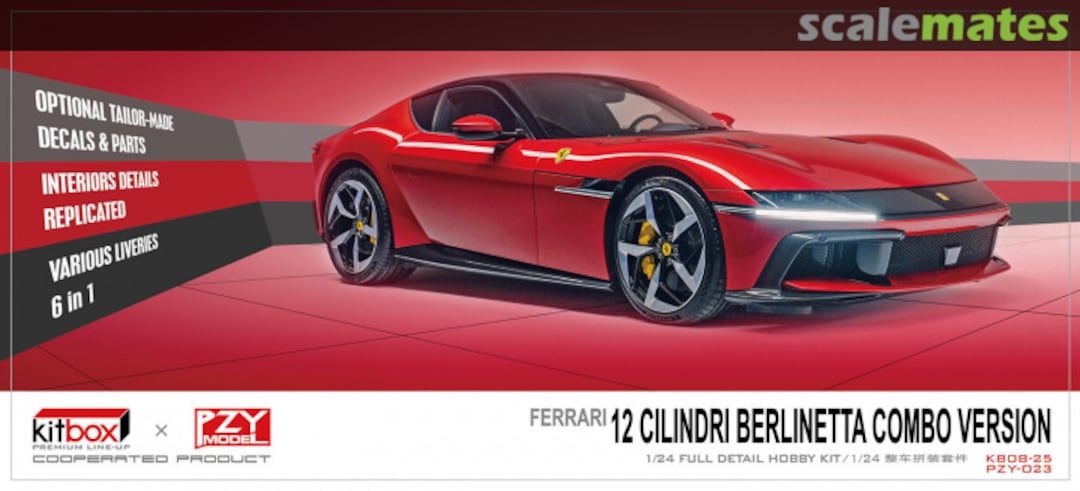 Boxart Ferrari 12 Cilindri Berlinetta Combo Version KB08-25 KitBox & PZY Model