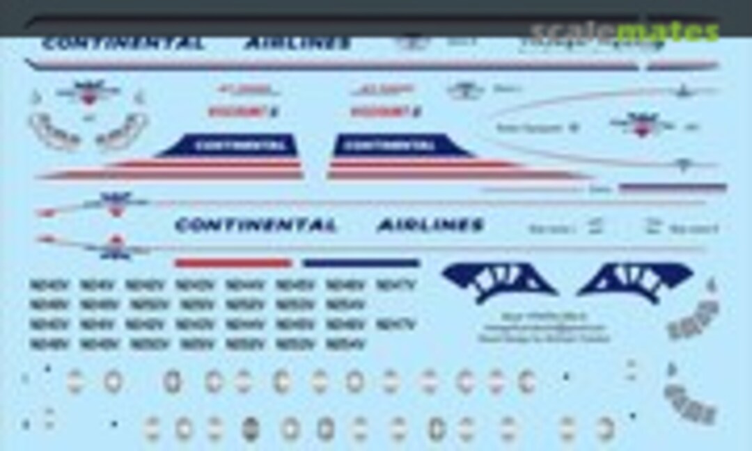 1:96 Viscount Continental (Delivery) (Vintage Flyer Decals VFD096-086) VFD096-086