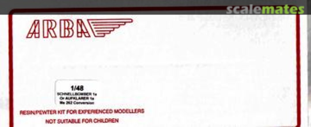 Boxart SCHNELLBOMBER 1A OR AUFKLARER 1A FOR ME 262 Arba Boxart SCHNELLBOMBER 1A OR AUFKLARER 1A FOR ME 262 Arba