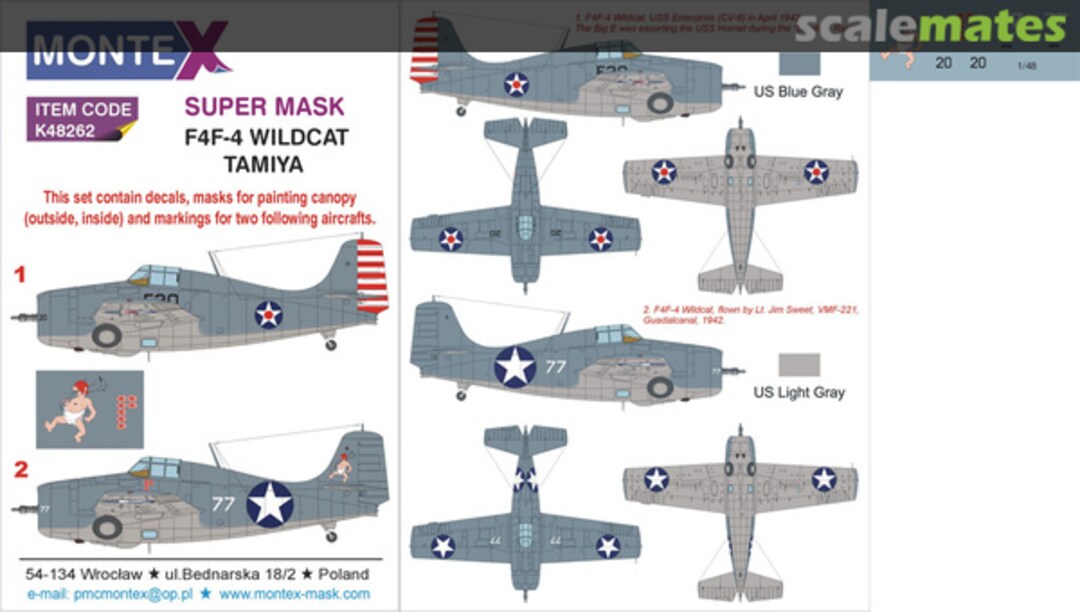 Boxart Grumman F4F-4 Wildcat K48262 Montex Boxart Grumman F4F-4 Wildcat K48262 Montex