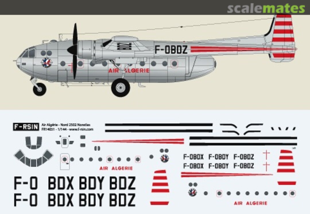 Boxart Nord N-2501B, N-2502B Noratlas FR14051 F-RSIN