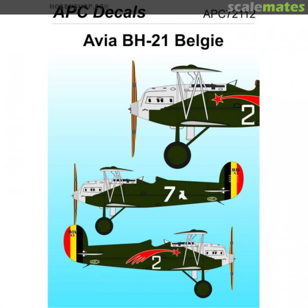 Boxart Avia BH-21 Belgie APC72112 APC Decals Boxart Avia BH-21 Belgie APC72112 APC Decals