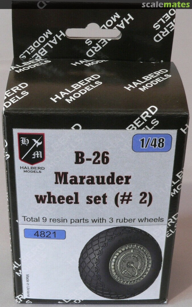 Boxart B-26 Marauder Wheel set 4821 Halberd Models Boxart B-26 Marauder Wheel set 4821 Halberd Models