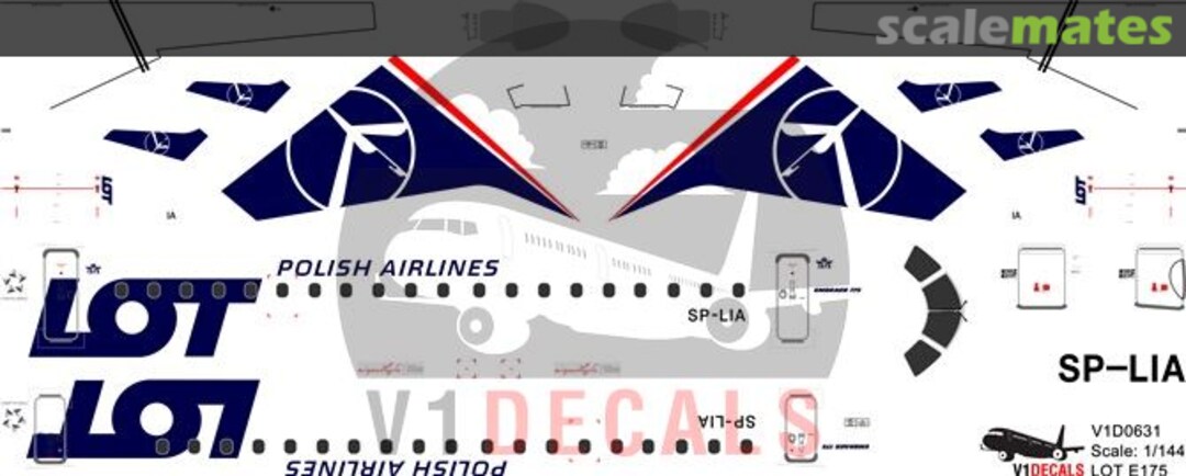 Boxart LOT Polish Airlines Embraer E175 V6D0631-144 V1 Decals Boxart LOT Polish Airlines Embraer E175 V6D0631-144 V1 Decals