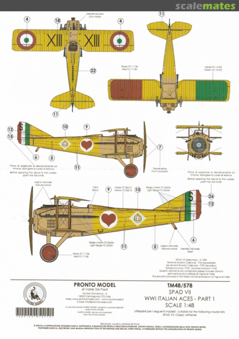 Boxart SPAD VII TM48/578 Tauro Model Boxart SPAD VII TM48/578 Tauro Model