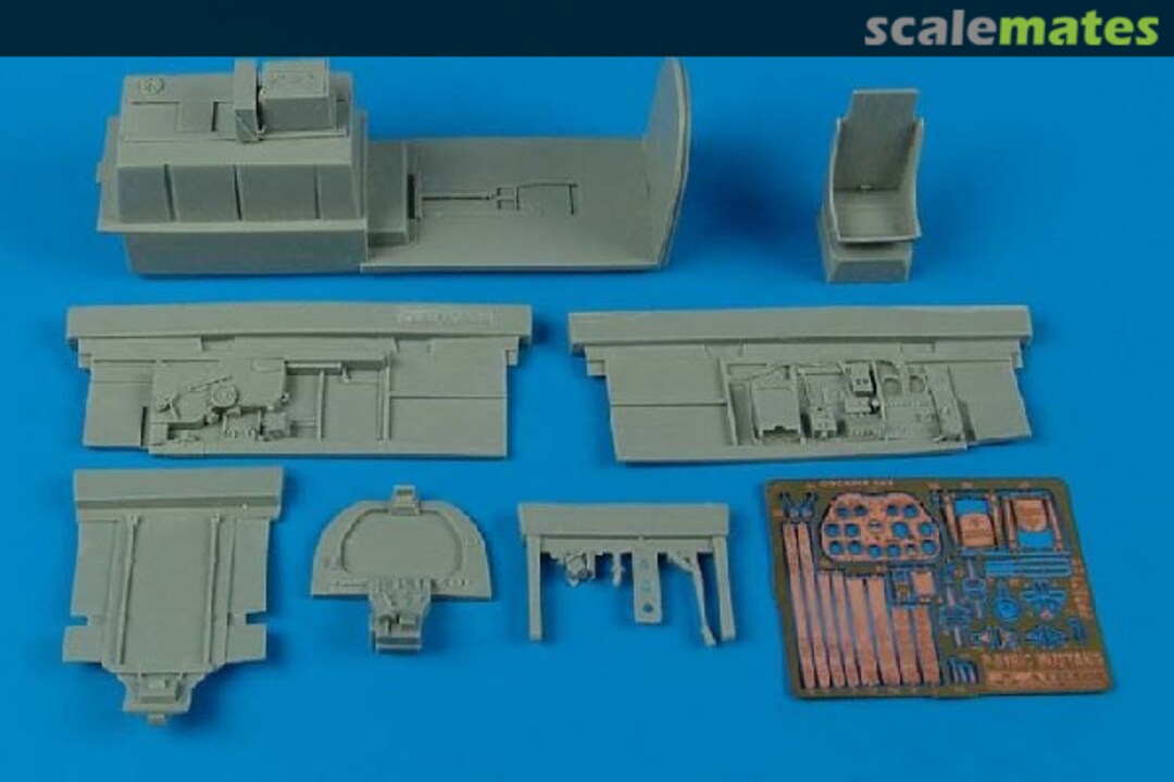 Boxart P-51B/C Mustang cockpit set 2079 Aires Boxart P-51B/C Mustang cockpit set 2079 Aires