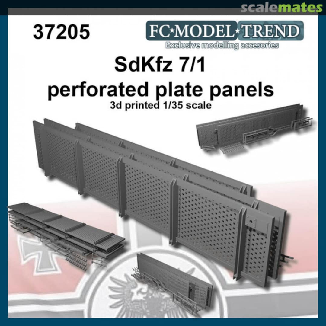 Boxart Sd.Kfz 7/1 perforated side panels 37205 FC Model Trend Boxart Sd.Kfz 7/1 perforated side panels 37205 FC Model Trend