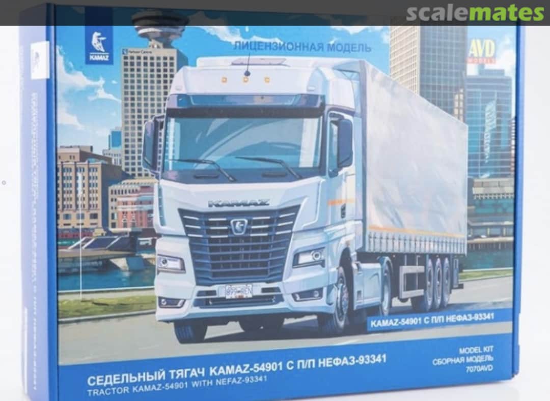 Boxart Kamaz-54901 + Semitrailer Nefaz-93341 7070AVD AVD Models Boxart Kamaz-54901 + Semitrailer Nefaz-93341 7070AVD AVD Models
