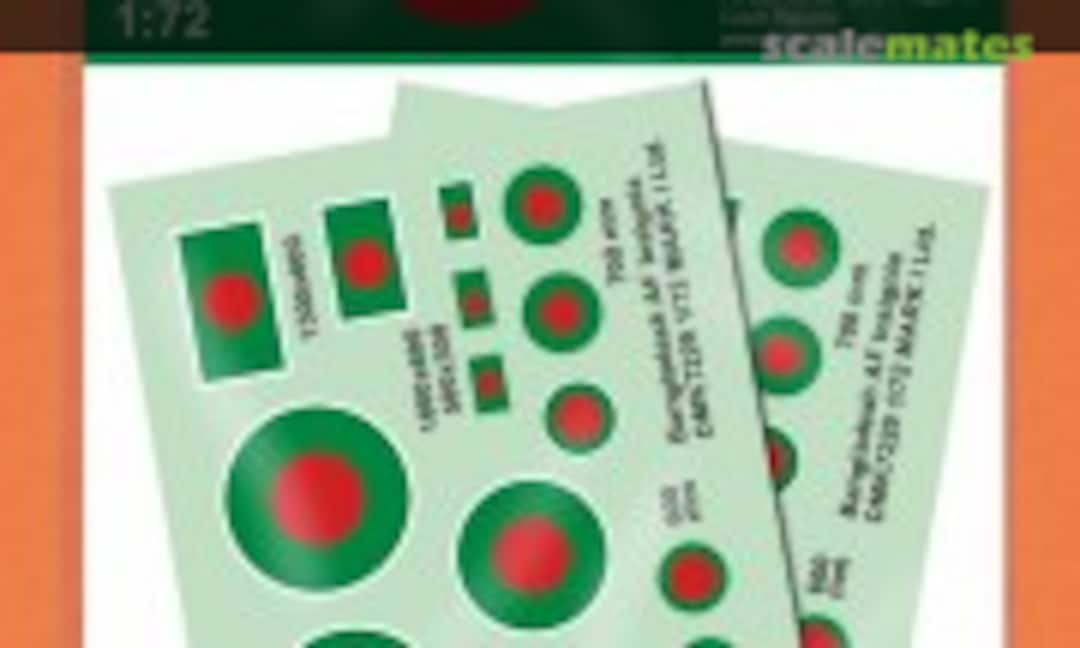 1:72 Bangladesh AF Insignia (Mark I Decals 7229)