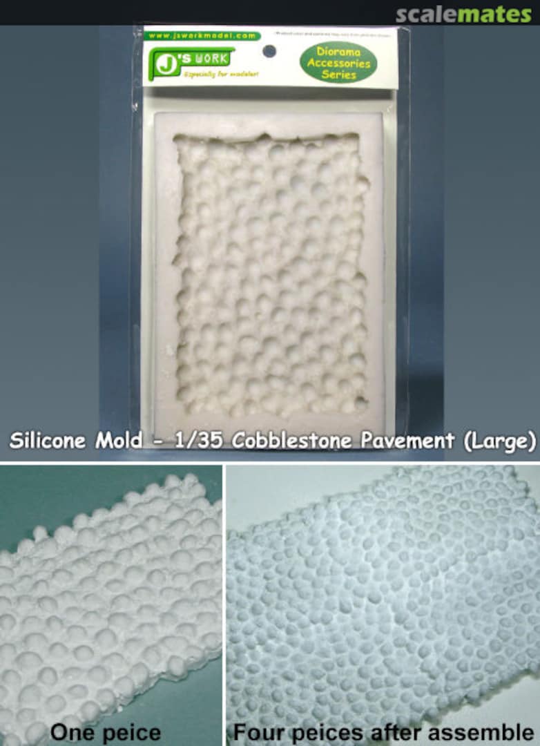 Boxart Silicone Mold -Cobblestone Pavement large PPA3041 J's Work Boxart Silicone Mold -Cobblestone Pavement large PPA3041 J's Work