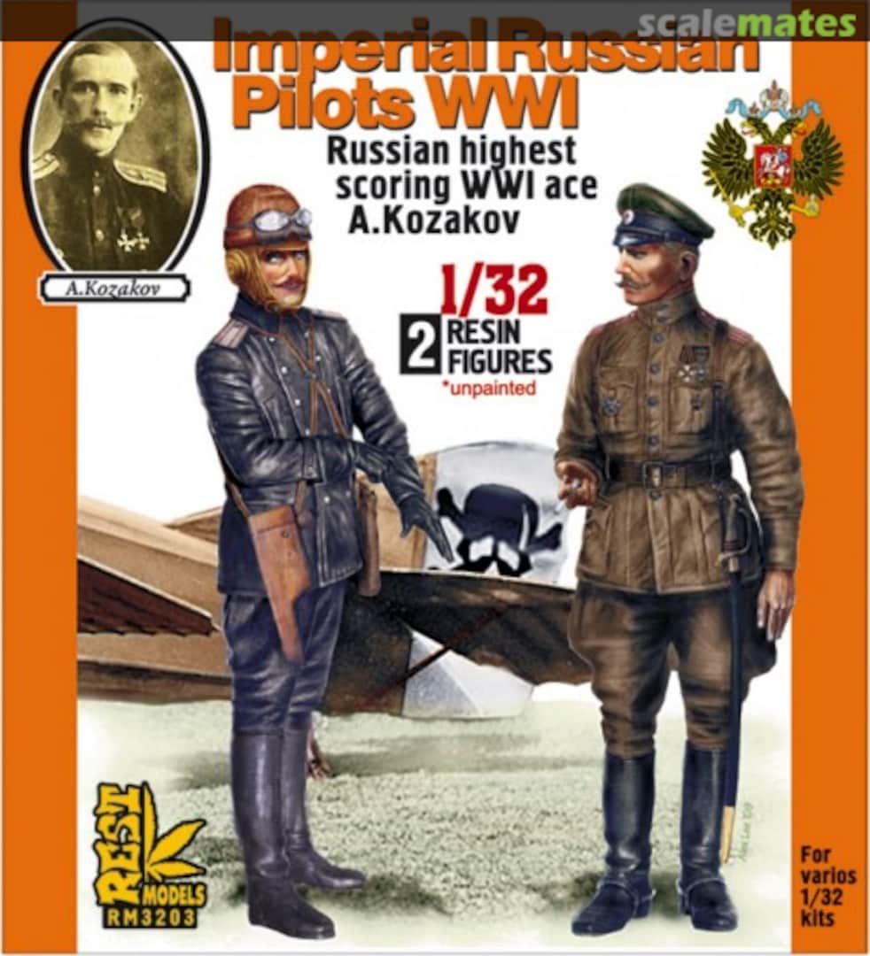 Boxart Imperial Russian Pilots WWI RM3203 Rest Models