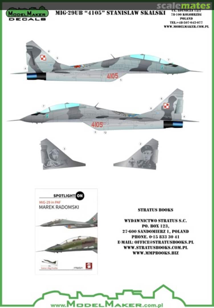 Boxart MiG-29UB "4105" Stanislaw Skalski D72055 ModelMaker Boxart MiG-29UB "4105" Stanislaw Skalski D72055 ModelMaker