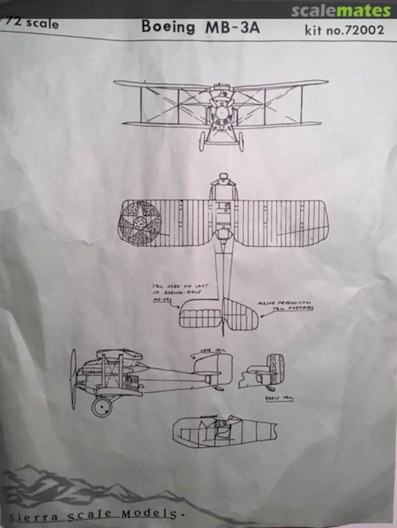 Boxart Boeing MB-3A 72002 Sierra Scale Models Boxart Boeing MB-3A 72002 Sierra Scale Models