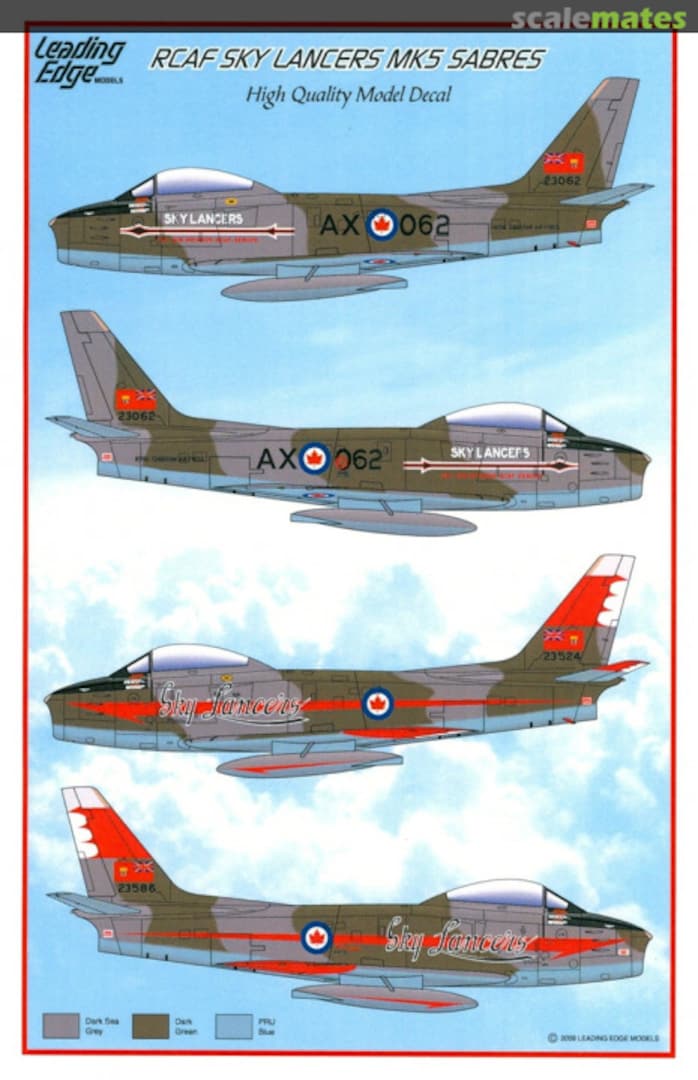 Boxart RCAF Sky Lancers Mk.5 Sabres 48.65 Leading Edge Boxart RCAF Sky Lancers Mk.5 Sabres 48.65 Leading Edge