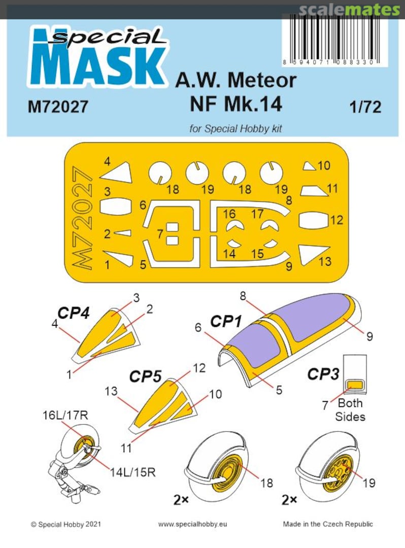 Boxart A.W. Meteor NF Mk.14 M72027 Special Mask Boxart A.W. Meteor NF Mk.14 M72027 Special Mask