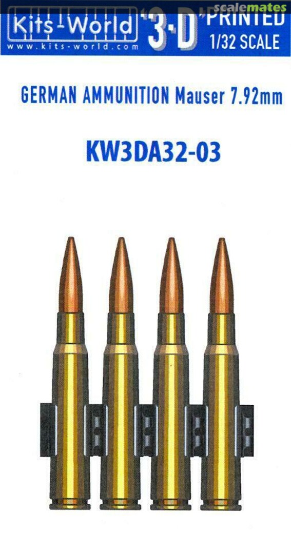 Boxart German Ammunition Mauser 7.92mm KW3DA32-03 Kits-World Boxart German Ammunition Mauser 7.92mm KW3DA32-03 Kits-World