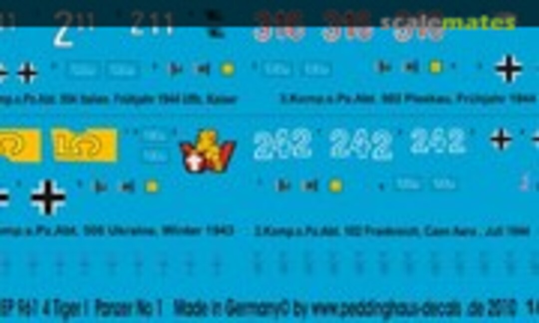 1:72 Tiger I Panzer (Peddinghaus-Decals EP 961) EP 961