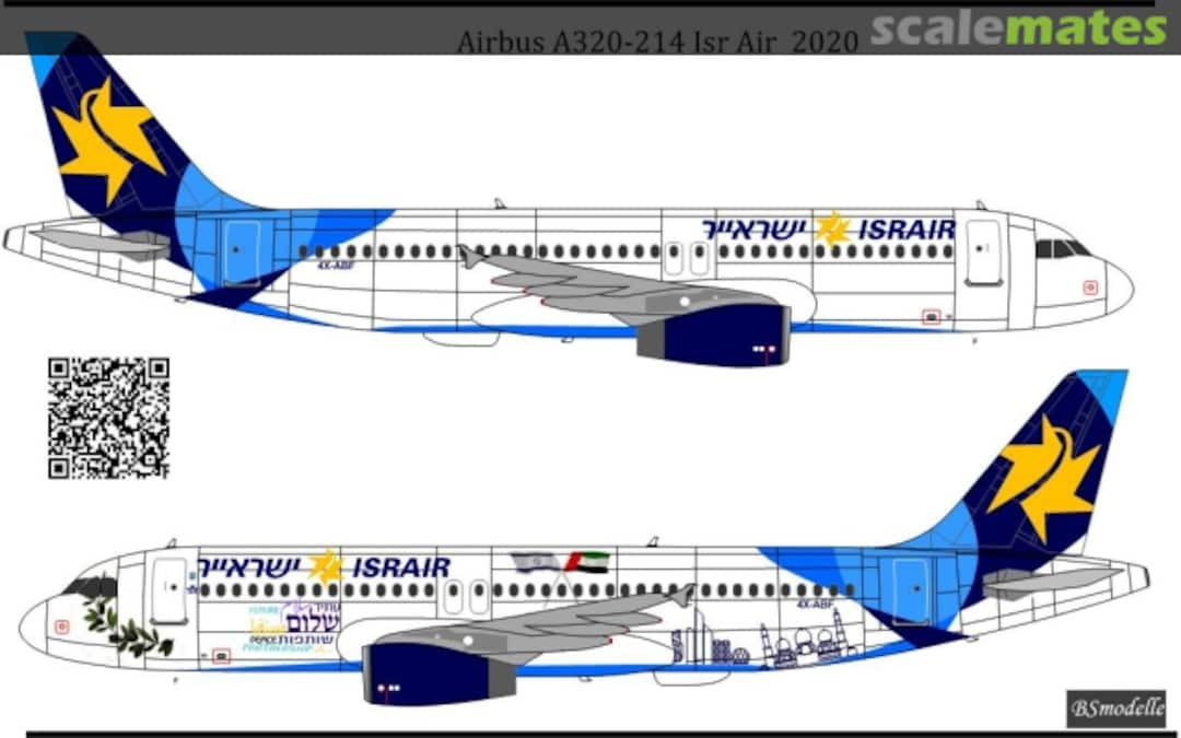 Boxart Airbus A320 ISRAIR decals BSM-200555_1 BSmodelle Boxart Airbus A320 ISRAIR decals BSM-200555_1 BSmodelle
