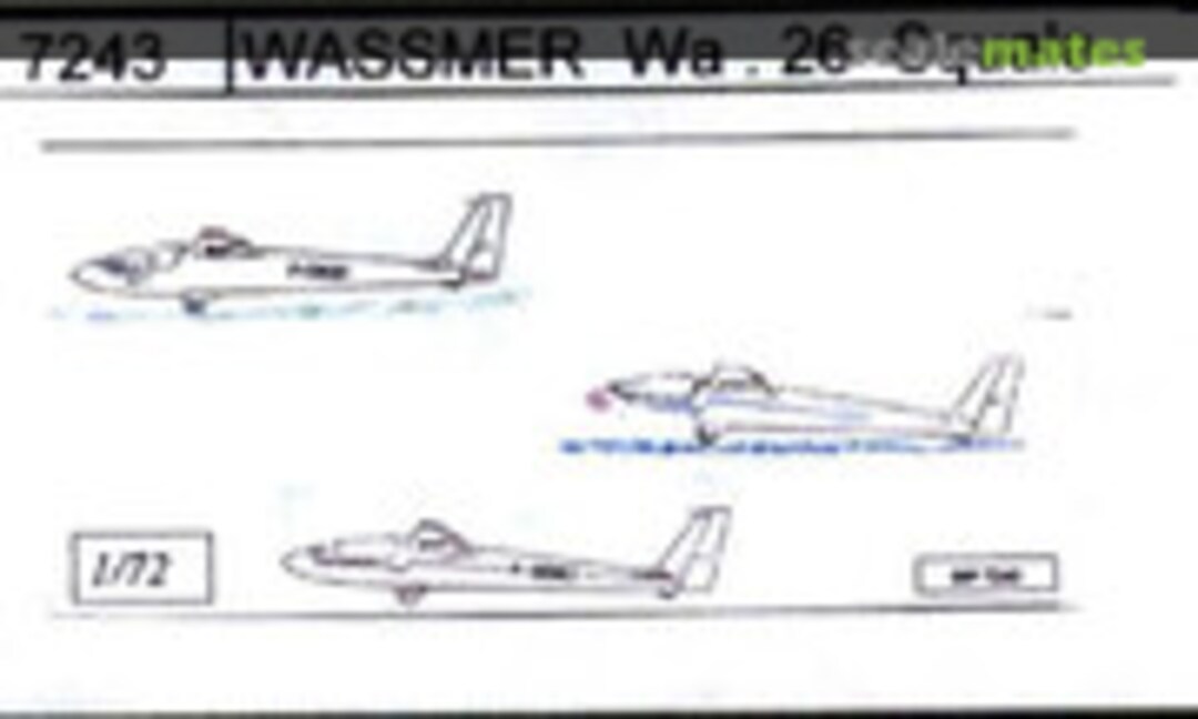 1:72 Wassmer Wa 26 Squale (Dujin DP 7243) DP 7243