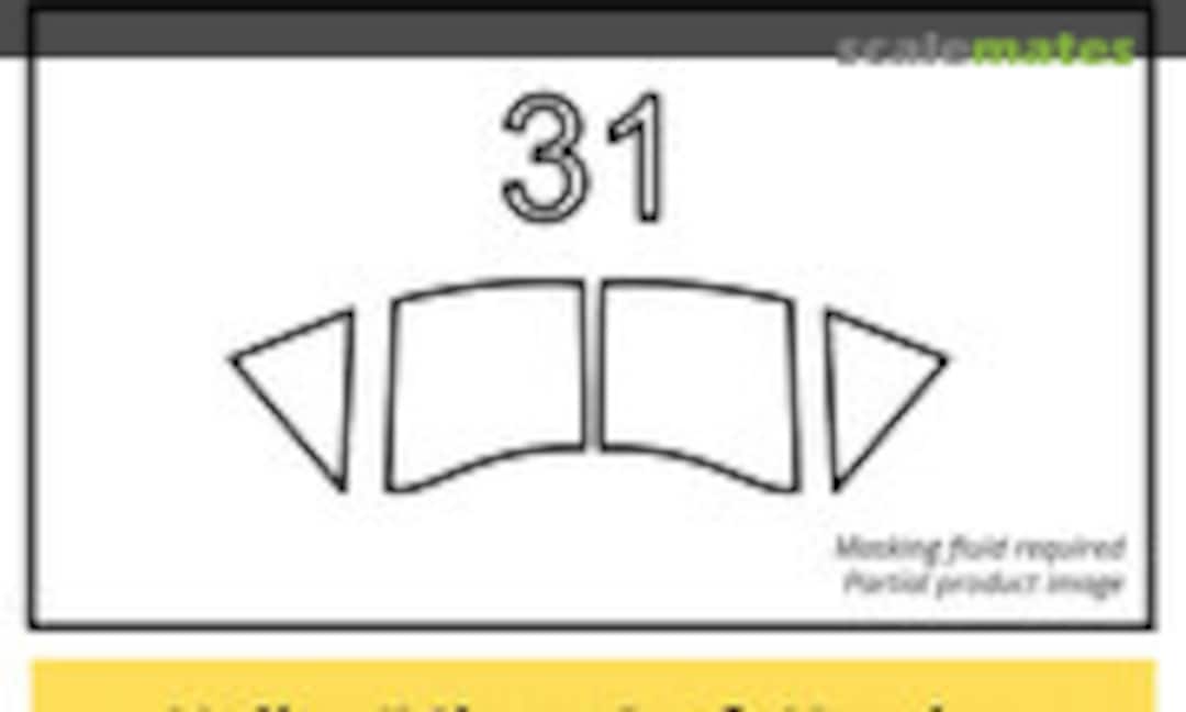 1:72 Messerschmitt Bf 108 B Taifun Canopy Masks (Kit Masx 72-079V) 72-079V