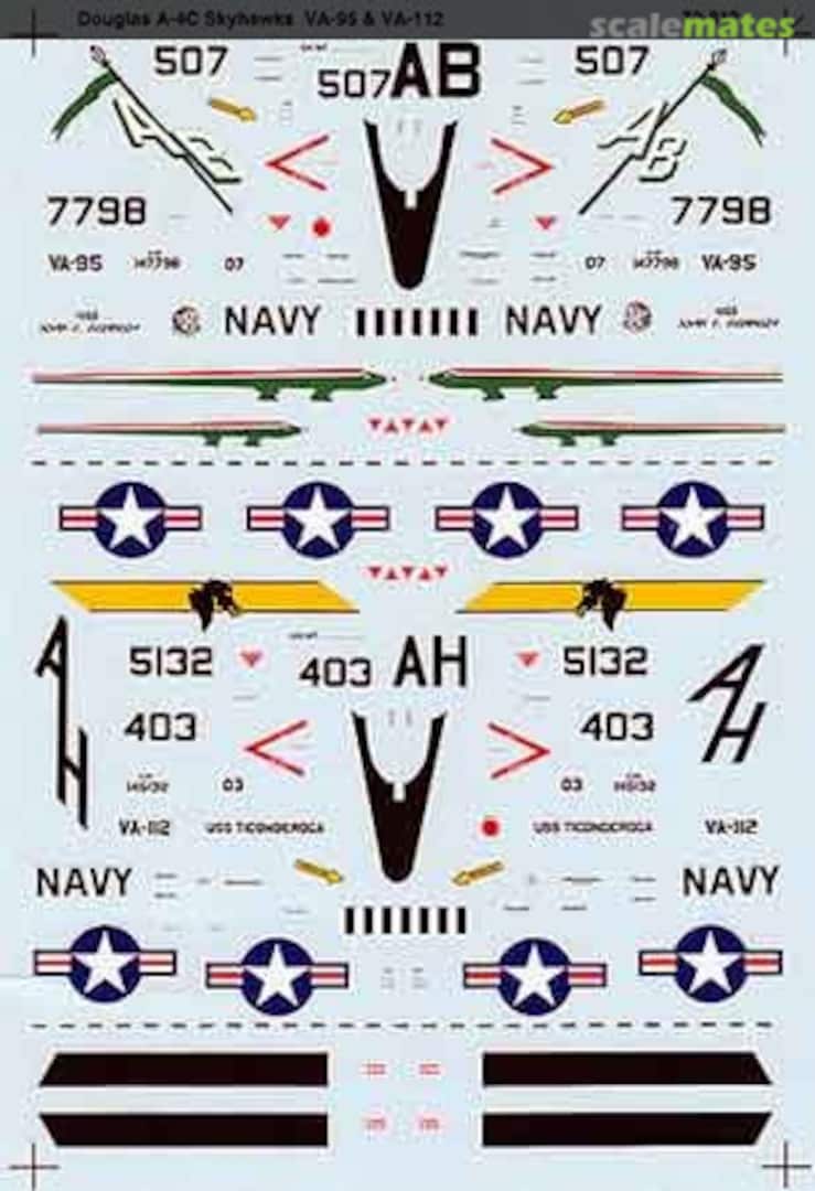 Boxart Douglas A-4C Skyhawks: VA-95 & VA-112 72-812 Microscale Boxart Douglas A-4C Skyhawks: VA-95 & VA-112 72-812 Microscale