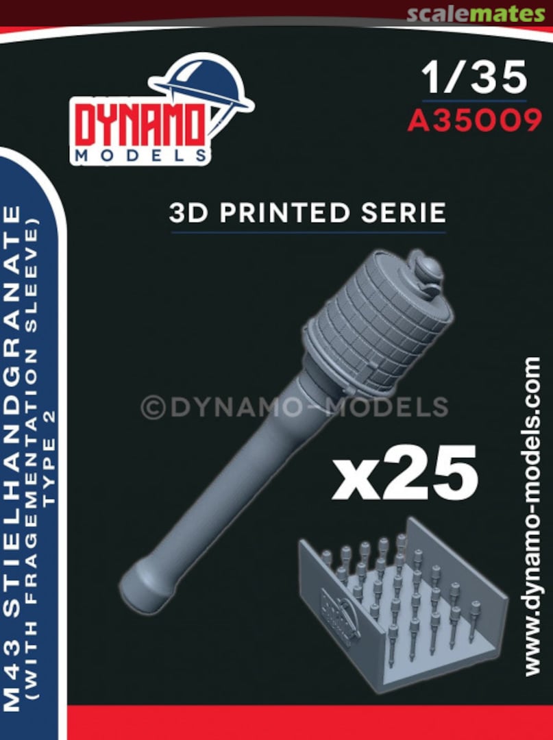 Boxart M43 STIELHANDGRANATE WITH SQUARED FRAGMENTATION SLEEVE (25PCS) A35009 Dynamo Models Boxart M43 STIELHANDGRANATE WITH SQUARED FRAGMENTATION SLEEVE (25PCS) A35009 Dynamo Models