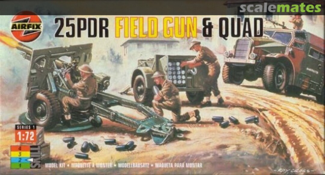 Boxart 25 pdr Field Gun & Quad 01305 Airfix