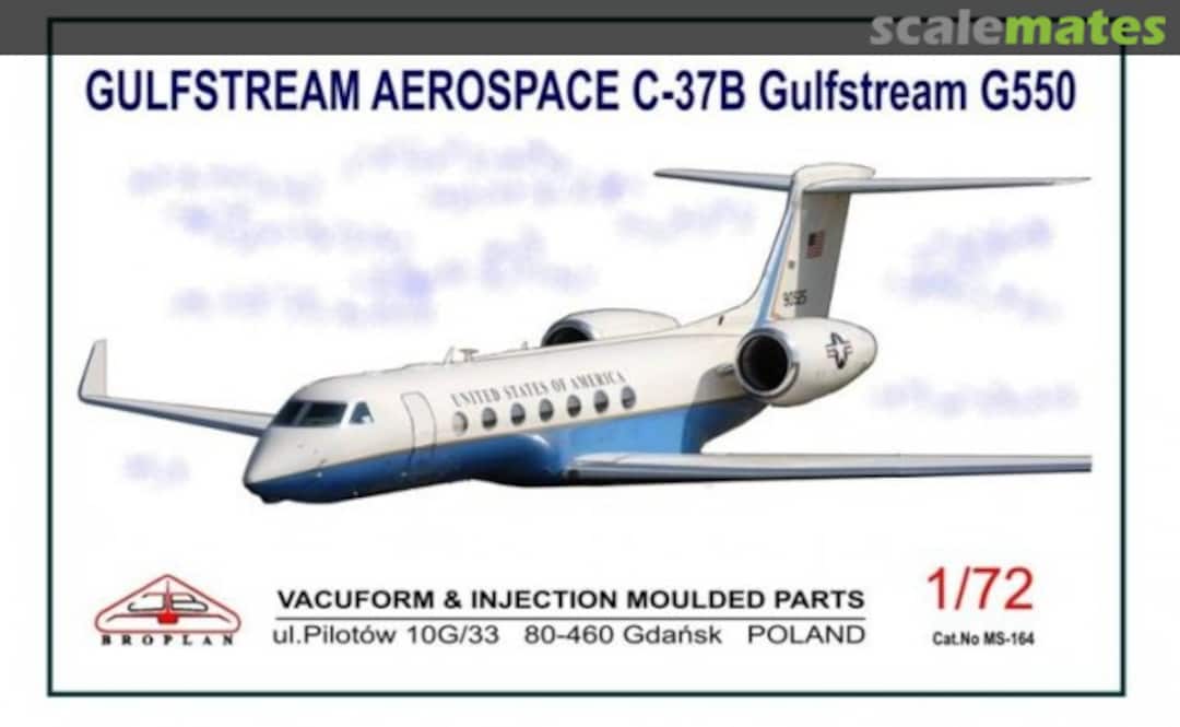 Boxart Gulfstream Aerospace C-37B MS-164 Broplan Boxart Gulfstream Aerospace C-37B MS-164 Broplan