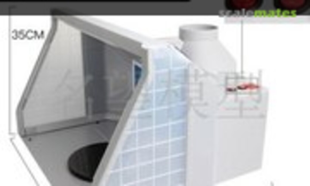 No Airbrush Spray Booth HS-E550LK for hobby painting with tow motors Inside (without air flow and light control) (HaoSheng HS-E550LK) HS-E550LK