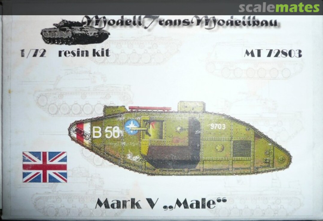 Boxart Mark V "Male" MT72803 Modell Trans Modellbau Boxart Mark V "Male" MT72803 Modell Trans Modellbau