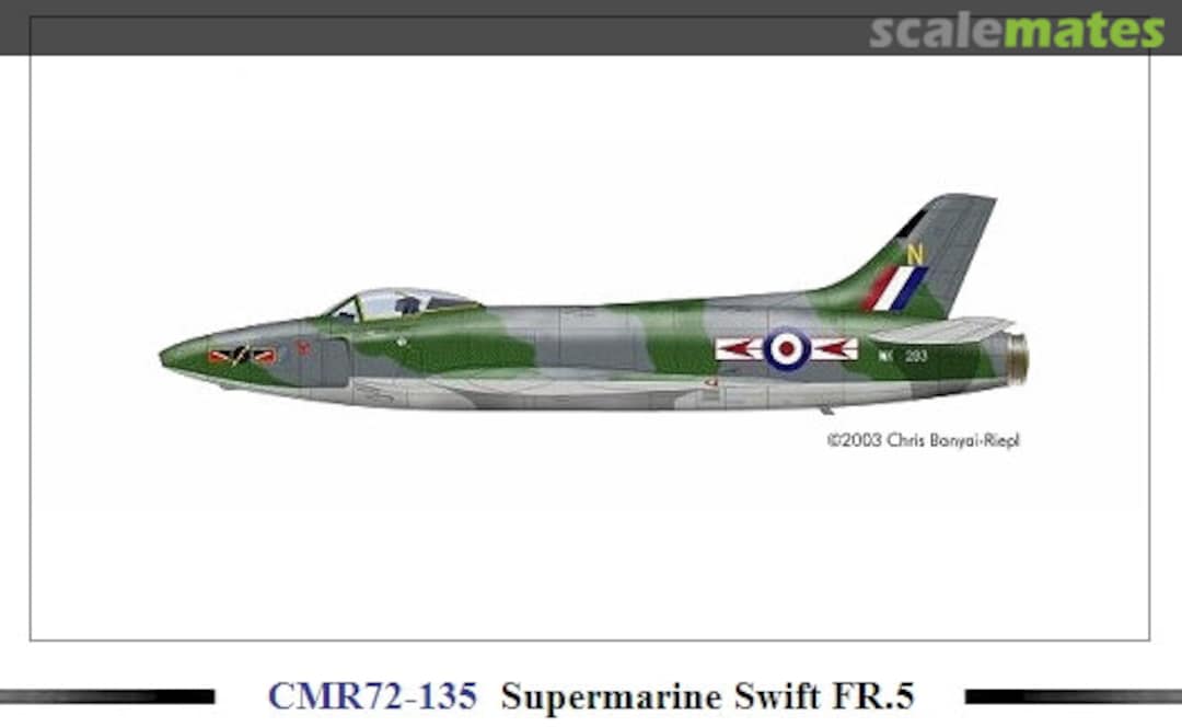 Boxart Supermarine Swift FR.5 CMR72-135 CMR Boxart Supermarine Swift FR.5 CMR72-135 CMR