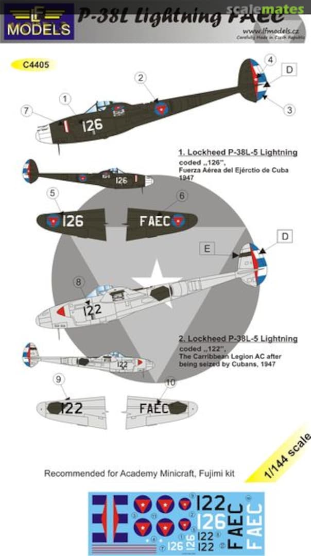 Boxart P-38L Lightning FAEC C4405 LF Models Boxart P-38L Lightning FAEC C4405 LF Models