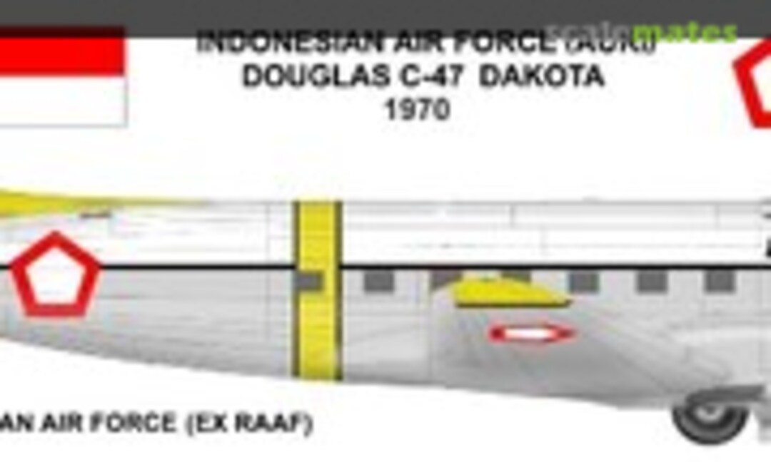 1:72 IAF C-47 Dakota, Indonesian Air Force (Hawkeye Models AAF-049) AAF-049