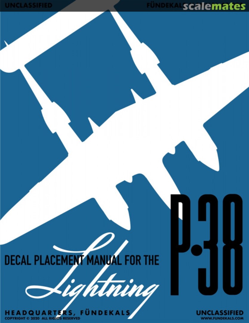 Boxart P-38 Lightning FD48-030 fündekals Boxart P-38 Lightning FD48-030 fündekals