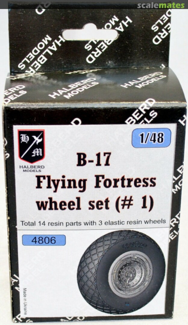 Boxart B-17 Flying Fortress Wheel set 4806 Halberd Models Boxart B-17 Flying Fortress Wheel set 4806 Halberd Models