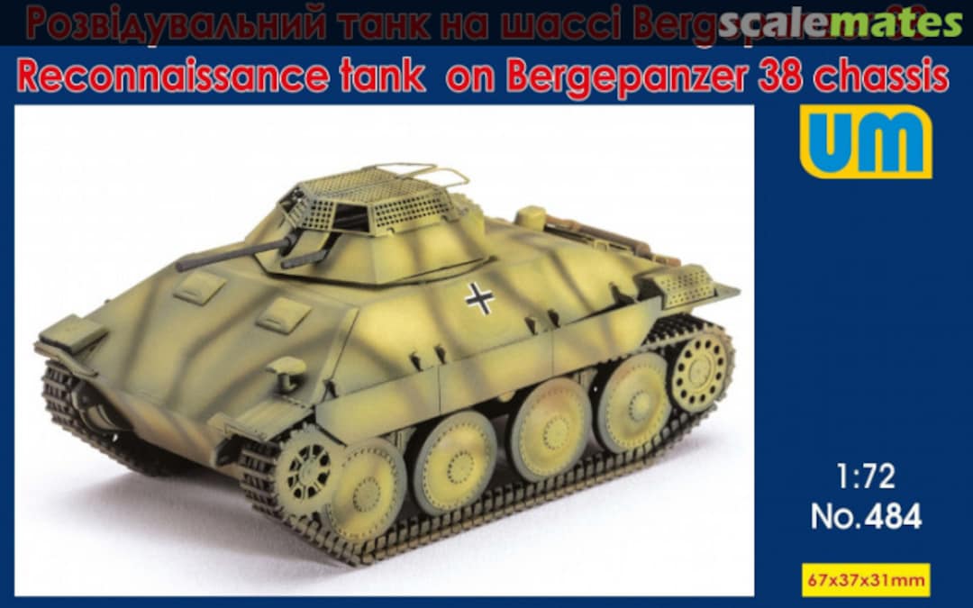 Boxart Reconnaissance tank on Bergepanzer 38 chassis 484 UM Boxart Reconnaissance tank on Bergepanzer 38 chassis 484 UM