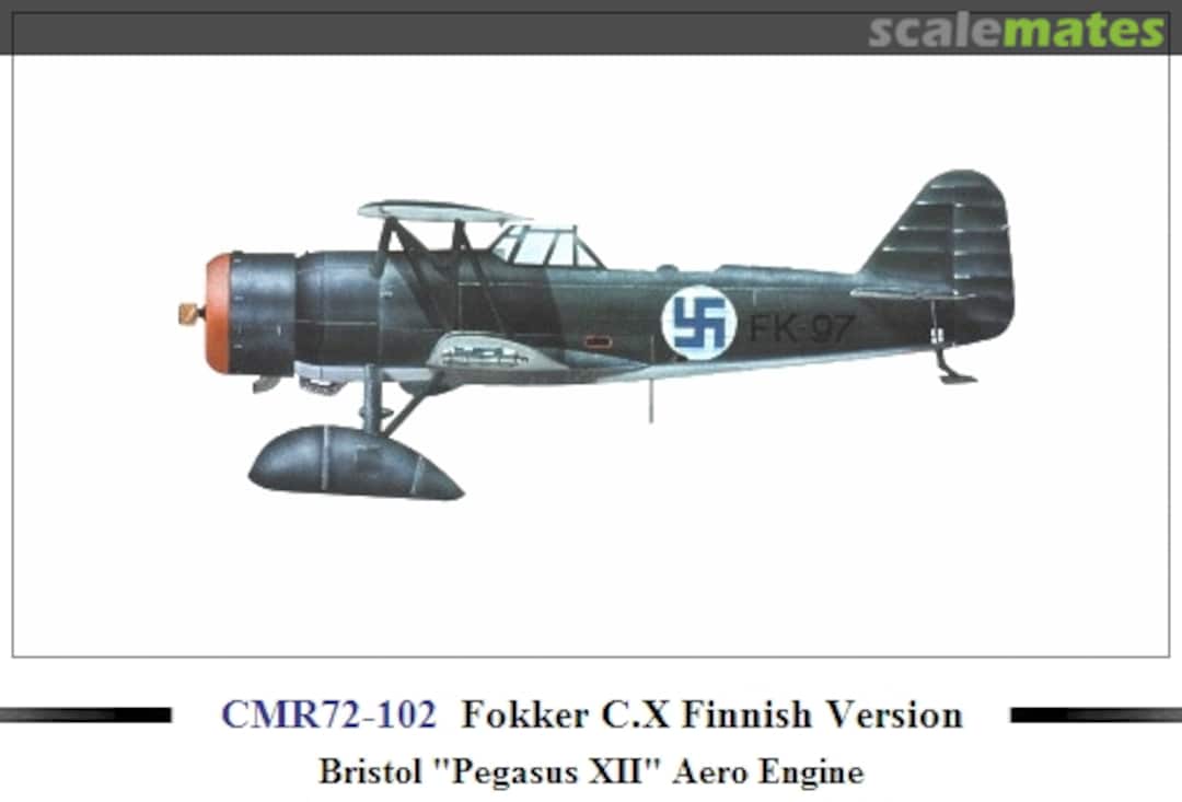 Boxart Fokker C.X Finnish Version CMR72-102 CMR Boxart Fokker C.X Finnish Version CMR72-102 CMR