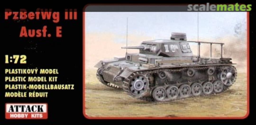 Boxart PzBefWg III Ausf. E 72826 Attack Hobby Kits Boxart PzBefWg III Ausf. E 72826 Attack Hobby Kits